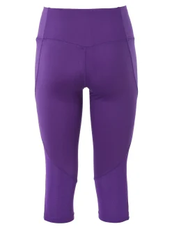 Athl Dpt Leggings donna tre quarti sportivi elasticizzati - viola