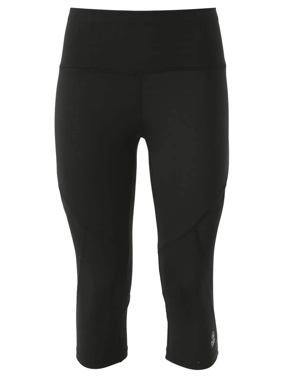 Athl Dpt Leggings donna tre quarti sportivi elasticizzati - nero