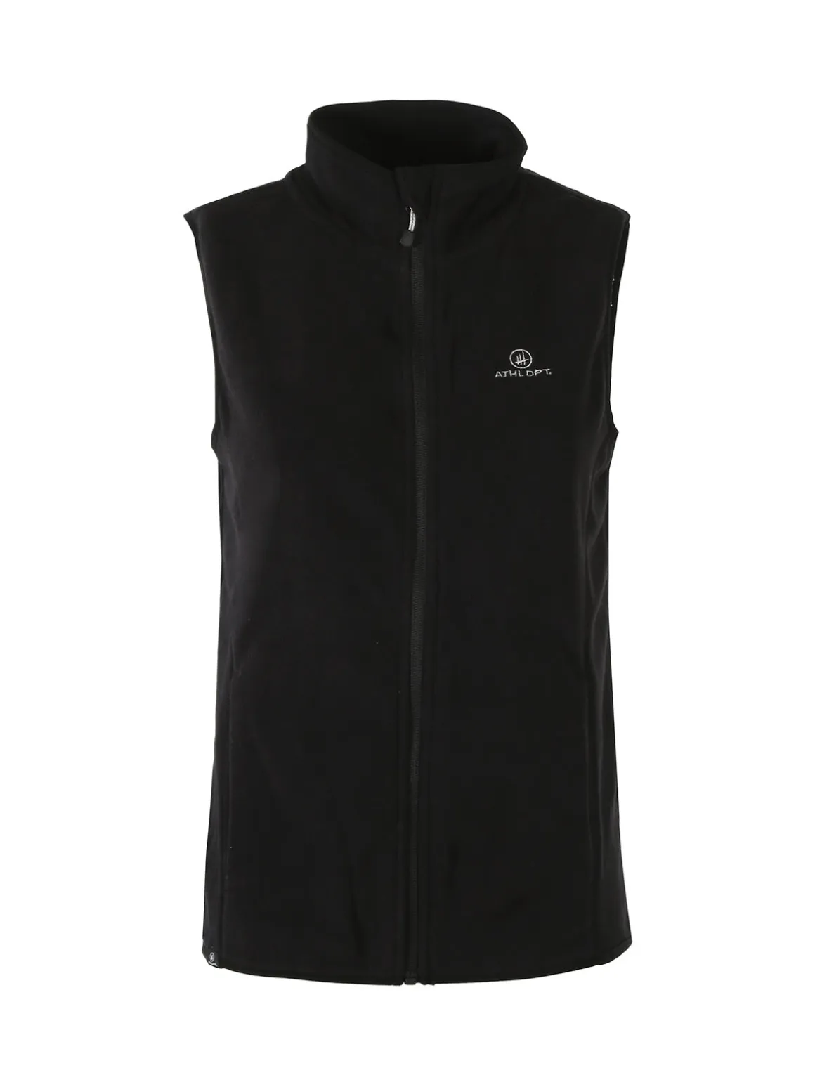 Athl Dpt Smanicato donna in pile con zip - nero
