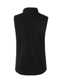 Athl Dpt Smanicato donna in pile con zip - nero