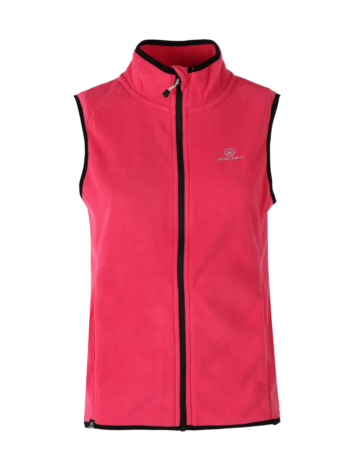 Athl Dpt Smanicato donna in pile con zip - fragola