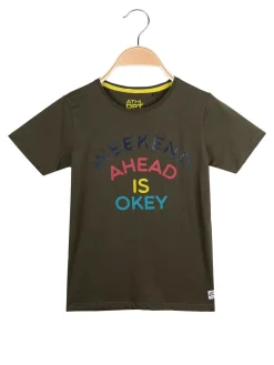 Athl Dpt T-shirt con scirtte in cotone