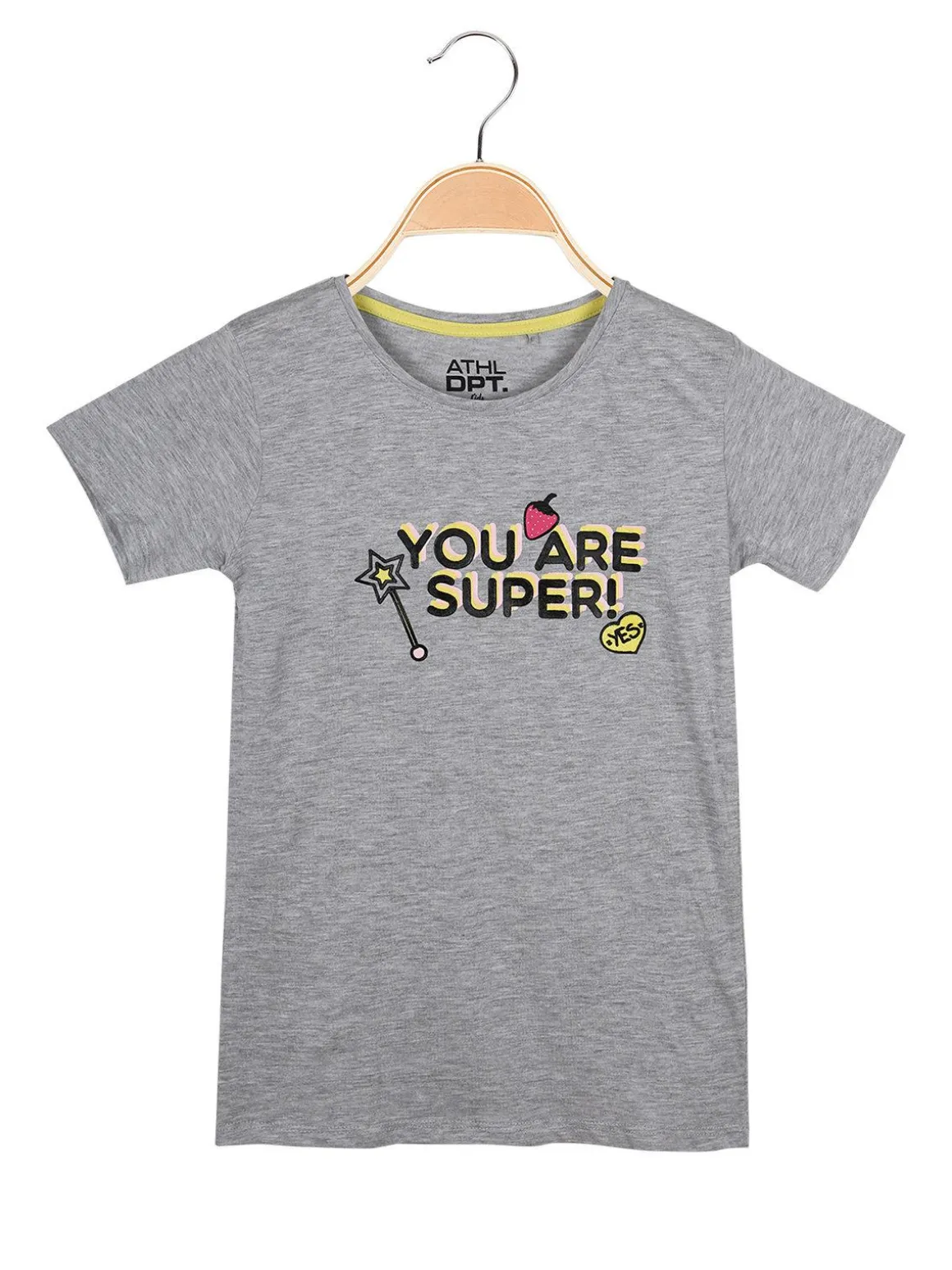 Athl Dpt T-shirt con scritta e glitter