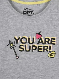 Athl Dpt T-shirt con scritta e glitter