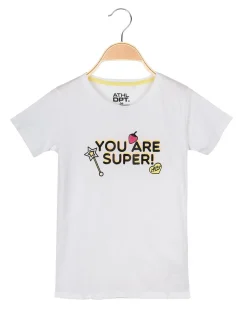 Athl Dpt T-shirt con scritta e glitter