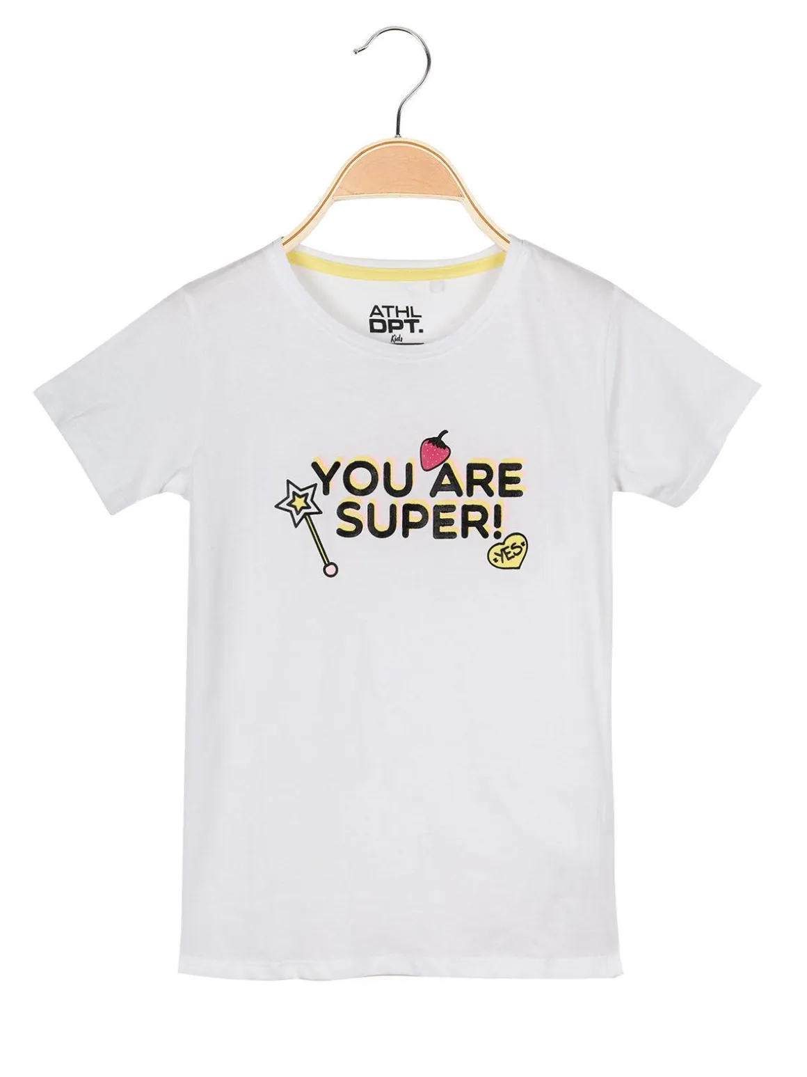 Athl Dpt T-shirt con scritta e glitter