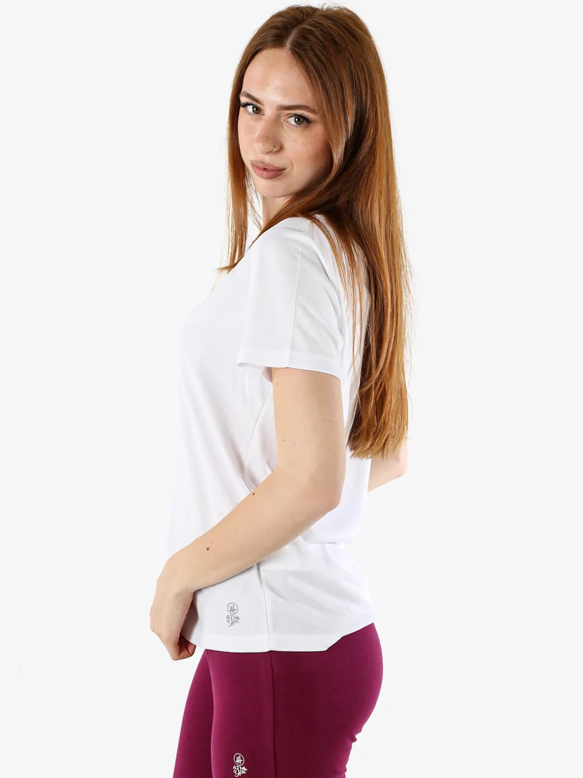 Athl Dpt T-shirt donna sportiva in tessuto traspirante - bianco