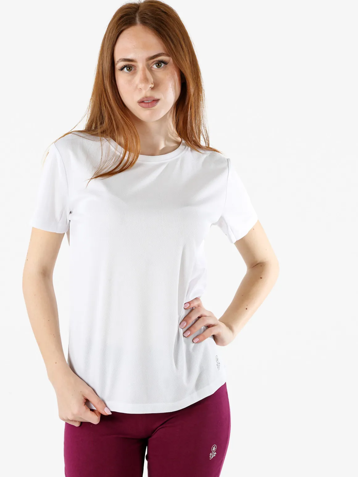 Athl Dpt T-shirt donna sportiva in tessuto traspirante - bianco