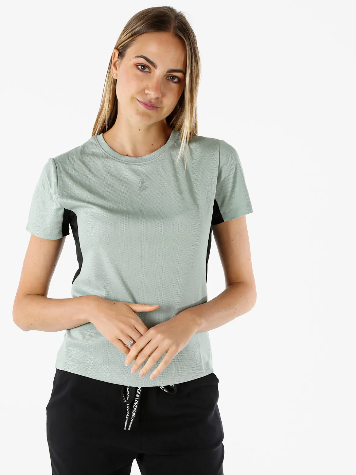 Athl Dpt T-shirt sportiva da donna traspirante - acqua marina