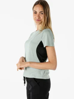 Athl Dpt T-shirt sportiva da donna traspirante - acqua marina