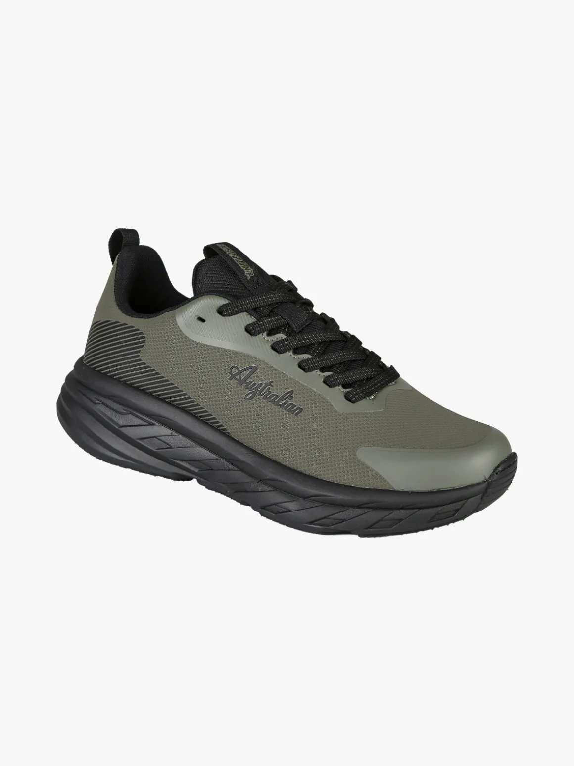 Australian ALPHA Sneakers uomo sportive con suola alta - militare