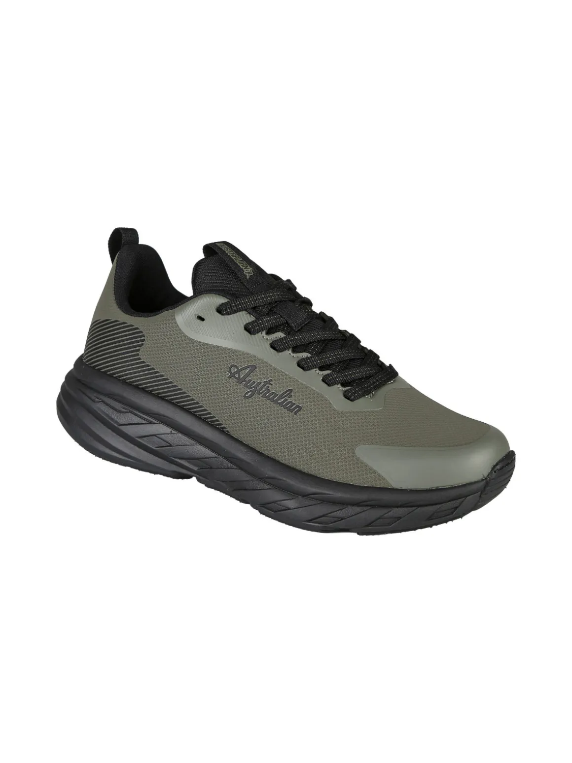Australian ALPHA Sneakers uomo sportive con suola alta - militare