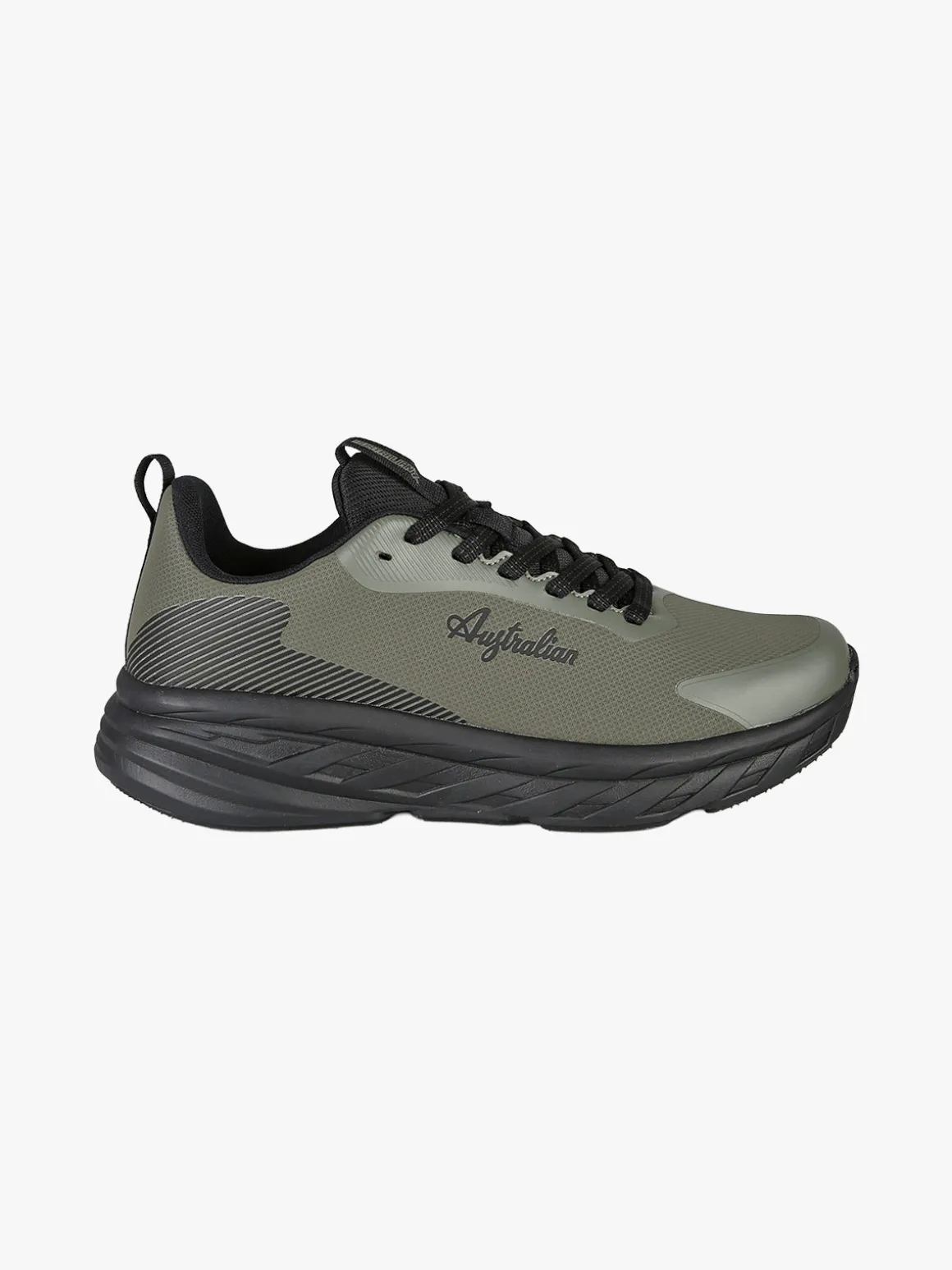 Australian ALPHA Sneakers uomo sportive con suola alta - militare