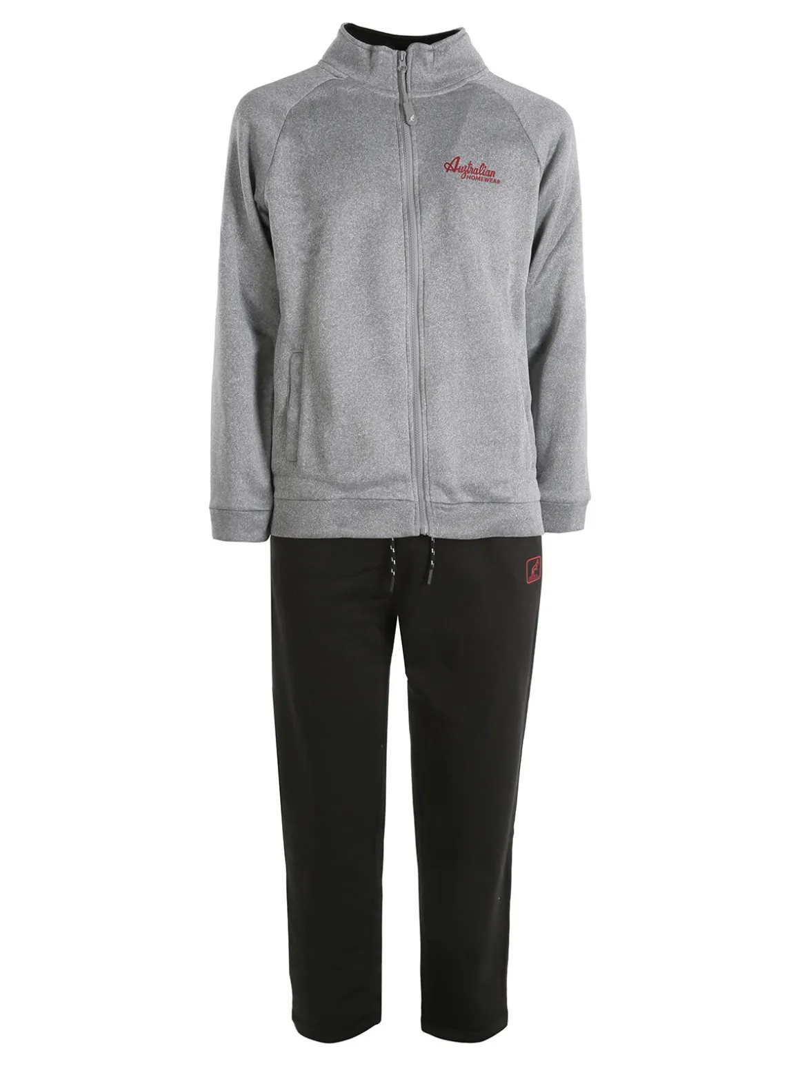 Australian Completo tuta da uomo 2 pezzi full zip con interno felpato - grigio