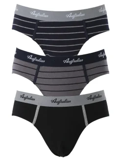 Australian Confezione da 3 slip uomo in cotone - assortito