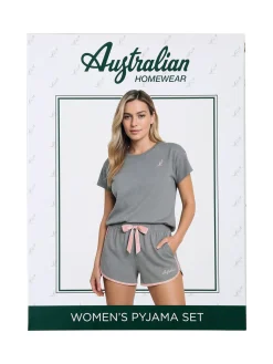 Australian Pigiama corto da donna in cotone - sabbia