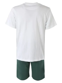 Australian Pigiama corto da uomo in cotone - bianco