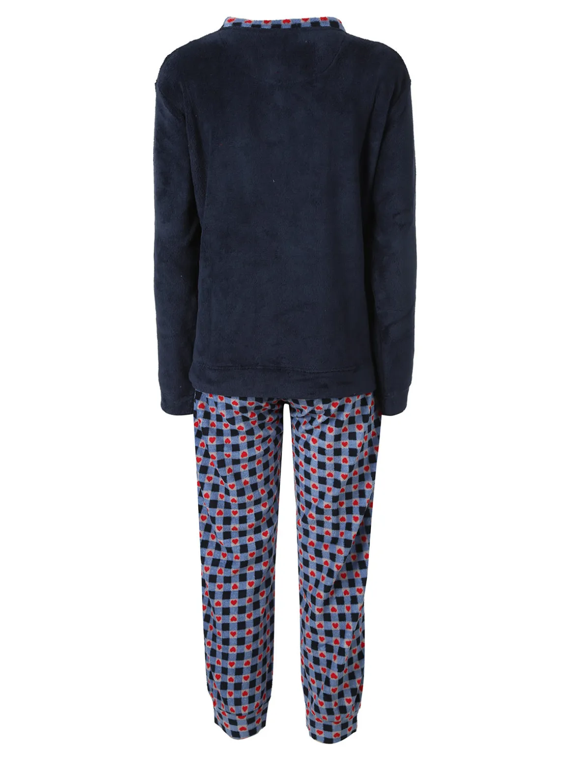 Australian Pigiama donna invernale in pile - blu scuro