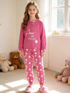 Australian Pigiama lungo da bambina in caldo cotone