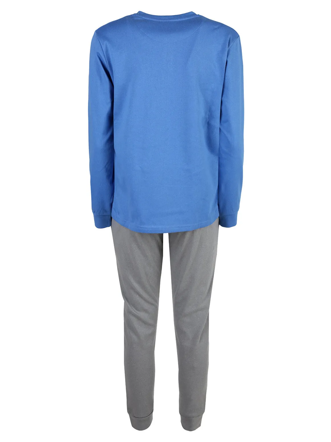 Australian Pigiama lungo da donna in cotone interlock con stampe - blu