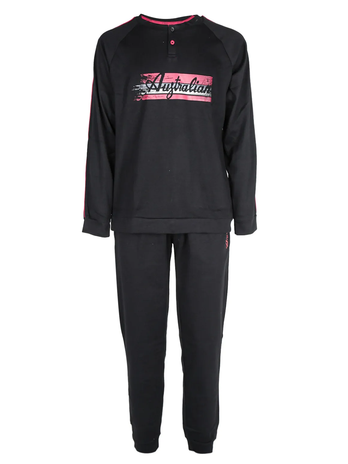 Australian Pigiama lungo da uomo in cotone interlock