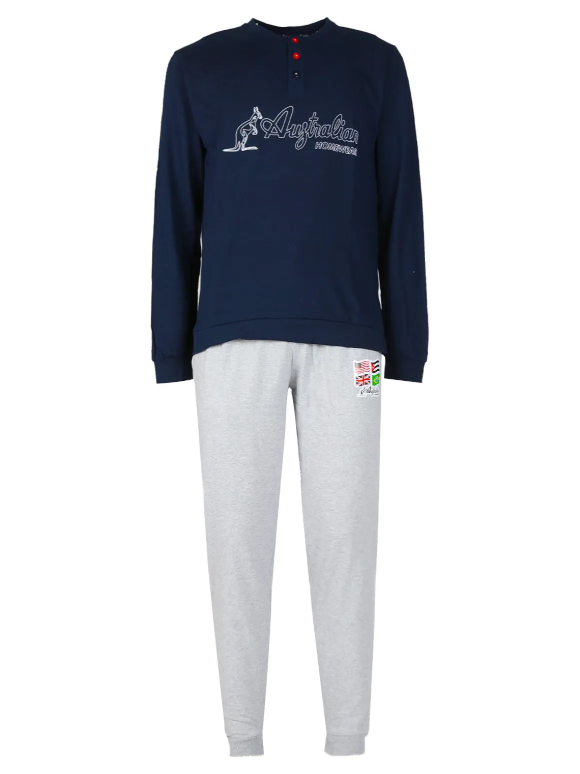 Australian Pigiama lungo uomo con scritta
