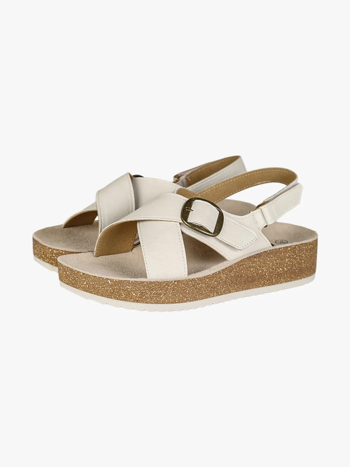 Axa Shoes Sandali donna con fibbia e cinturino a strappo - ghiaccio