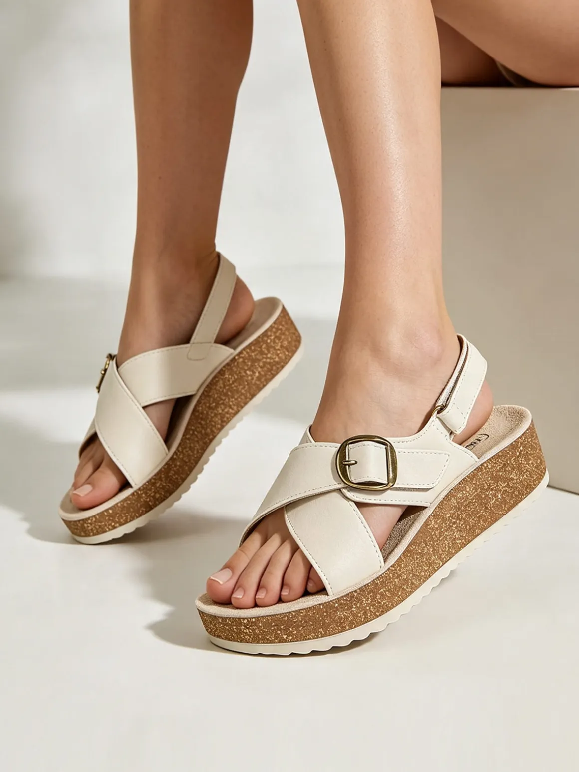 Axa Shoes Sandali donna con fibbia e cinturino a strappo - ghiaccio