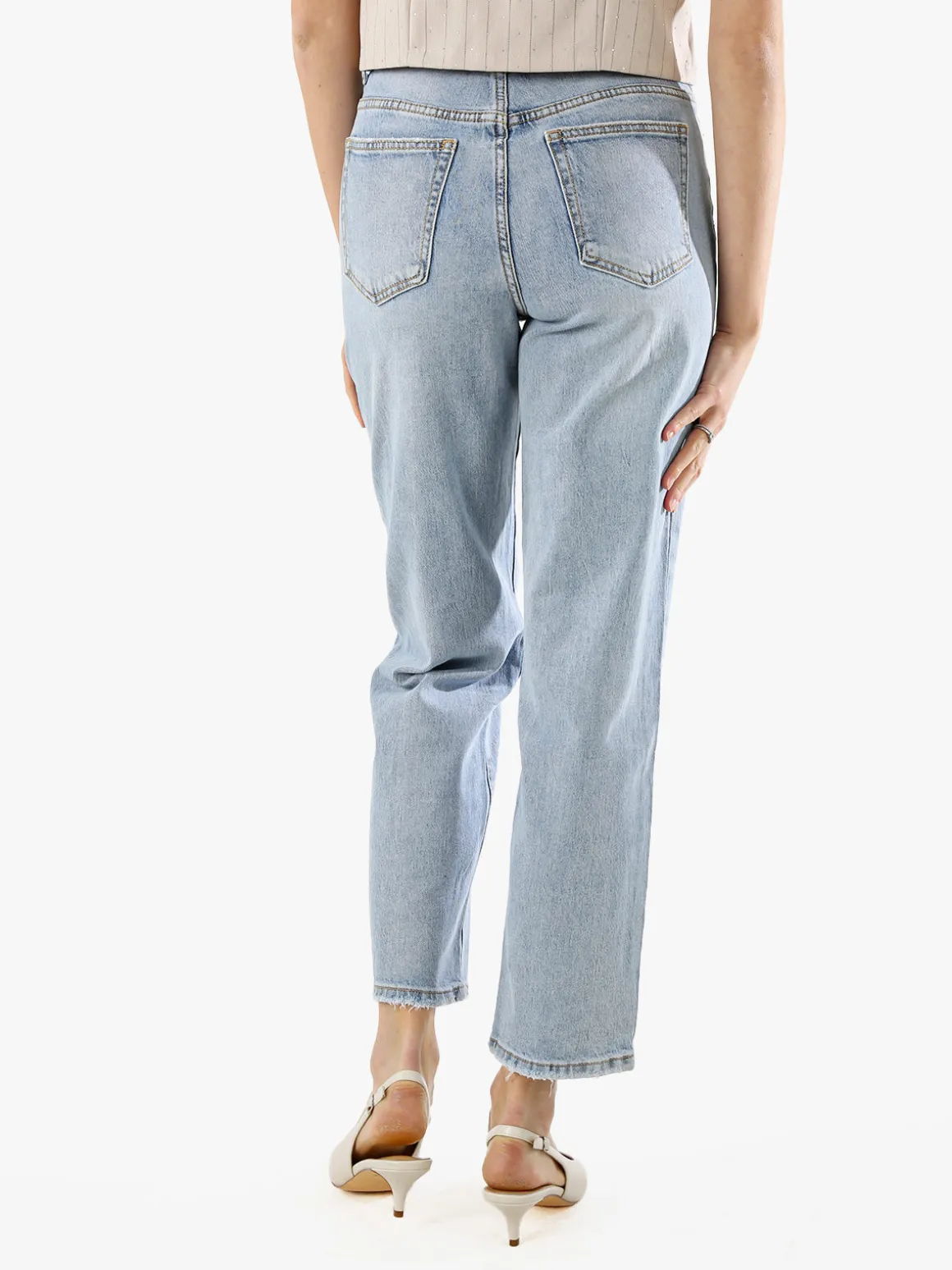Ayaaa Jeans donna mom fit a vita alta - jeans