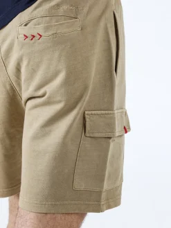 Baci & Abbracci Bermuda da uomo in cotone con tasconi - khaki