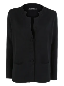 Baci & Abbracci Cardigan donna in maglia con bottoni - nero