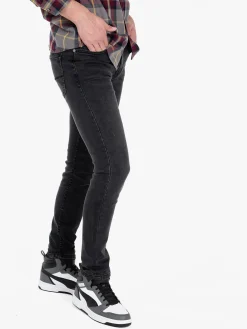 Baci & Abbracci Jeans da uomo nero slavato