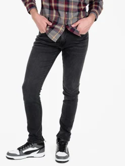 Baci & Abbracci Jeans da uomo nero slavato
