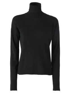 Baci & Abbracci Maglia dolcevita da donna tinta unita - nero