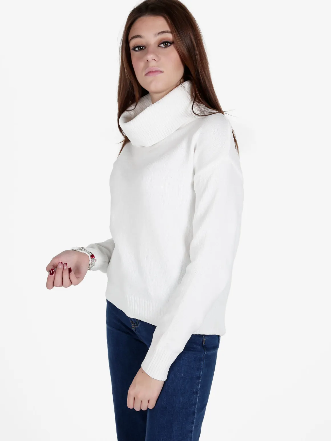Baci & Abbracci Maglia dolcevita da donna in ciniglia