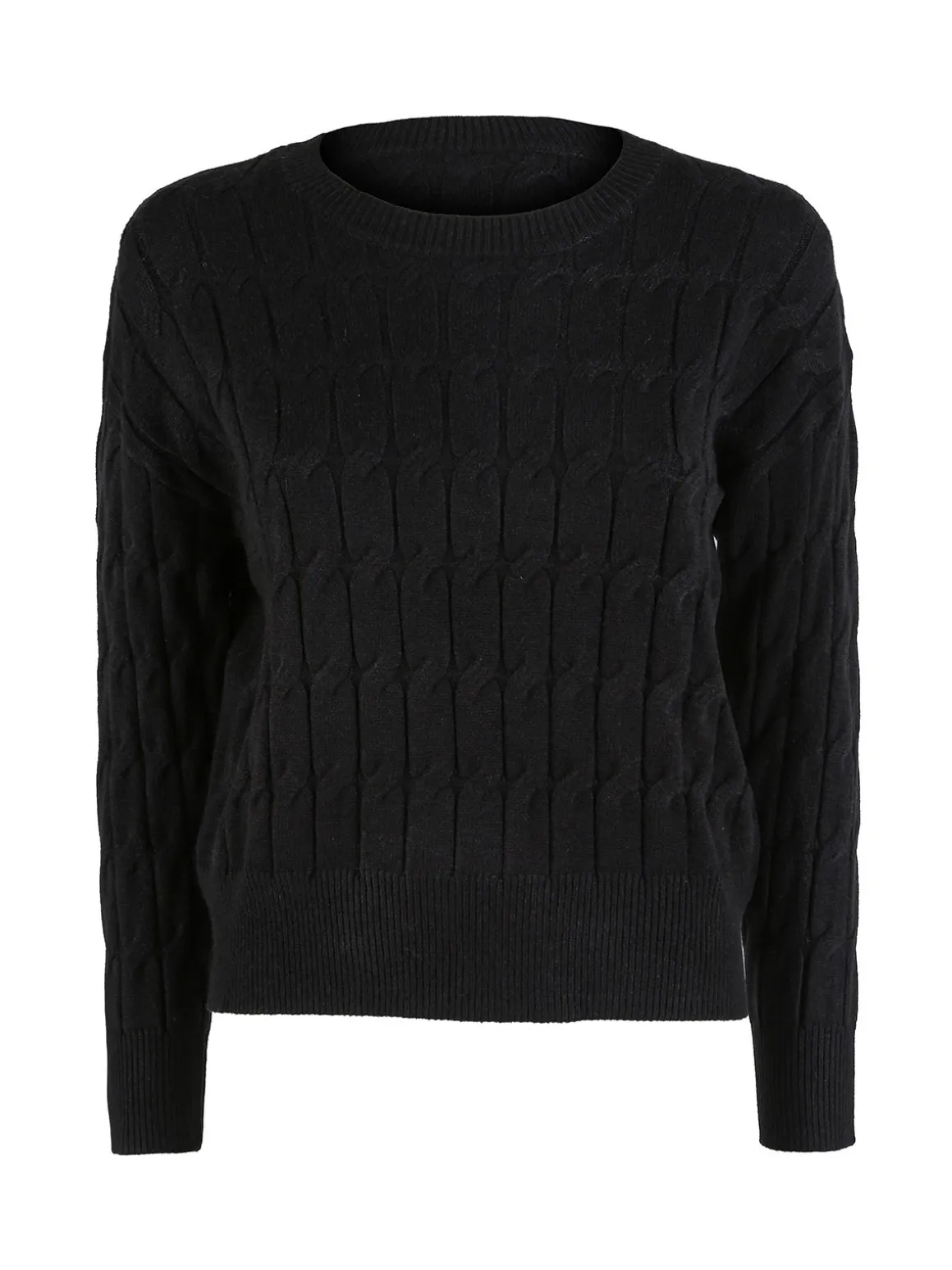Baci & Abbracci Maglione donna a trecce - nero