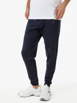 Baci & Abbracci Pantaloni tuta da uomo in cotone con coulisse e polsini - blu scuro