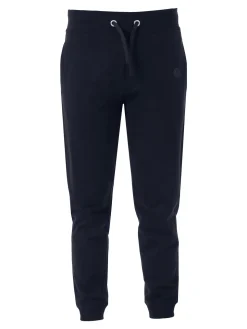 Baci & Abbracci Pantaloni tuta da uomo in cotone con coulisse e polsini - blu scuro