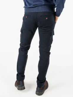 Baci & Abbracci Pantaloni uomo in cotone con tasconi - blu scuro