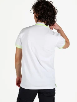 Baci & Abbracci Polo da uomo fluo a maniche corte in cotone