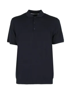 Baci & Abbracci Polo da uomo in maglia extra fine a maniche corte