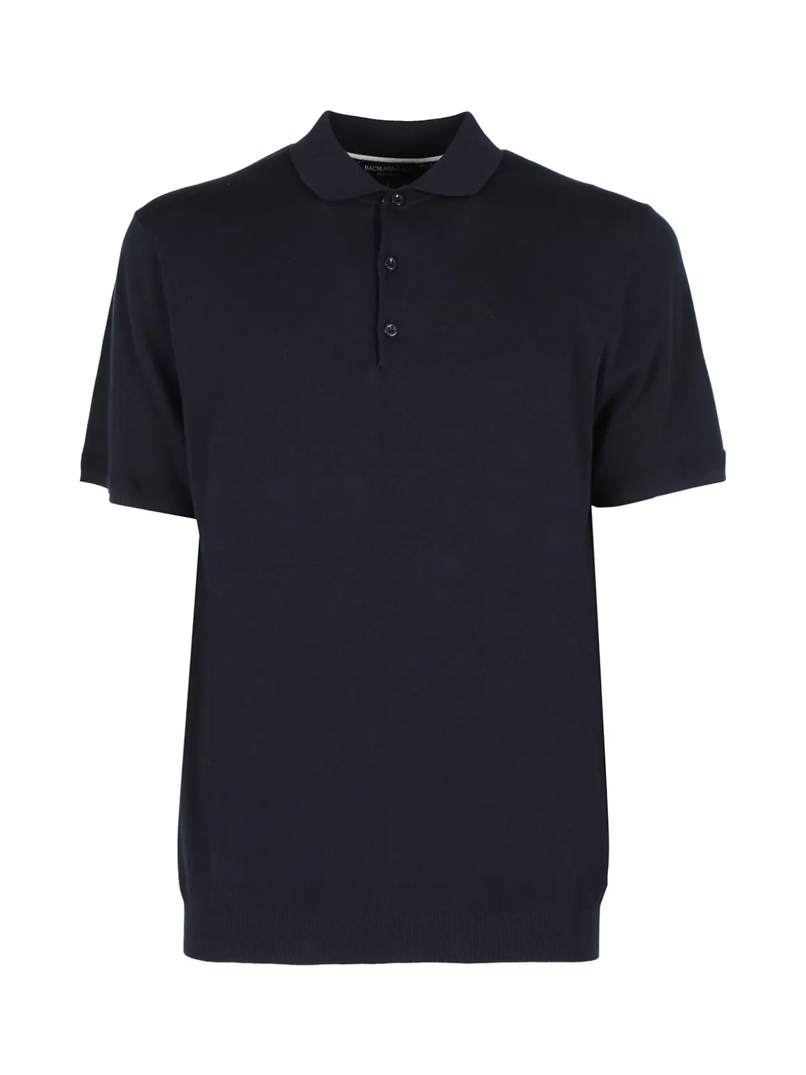 Baci & Abbracci Polo da uomo in maglia extra fine a maniche corte