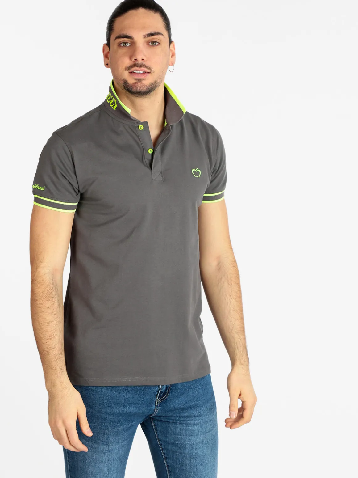 Baci & Abbracci Polo uomo manica corta con scritta