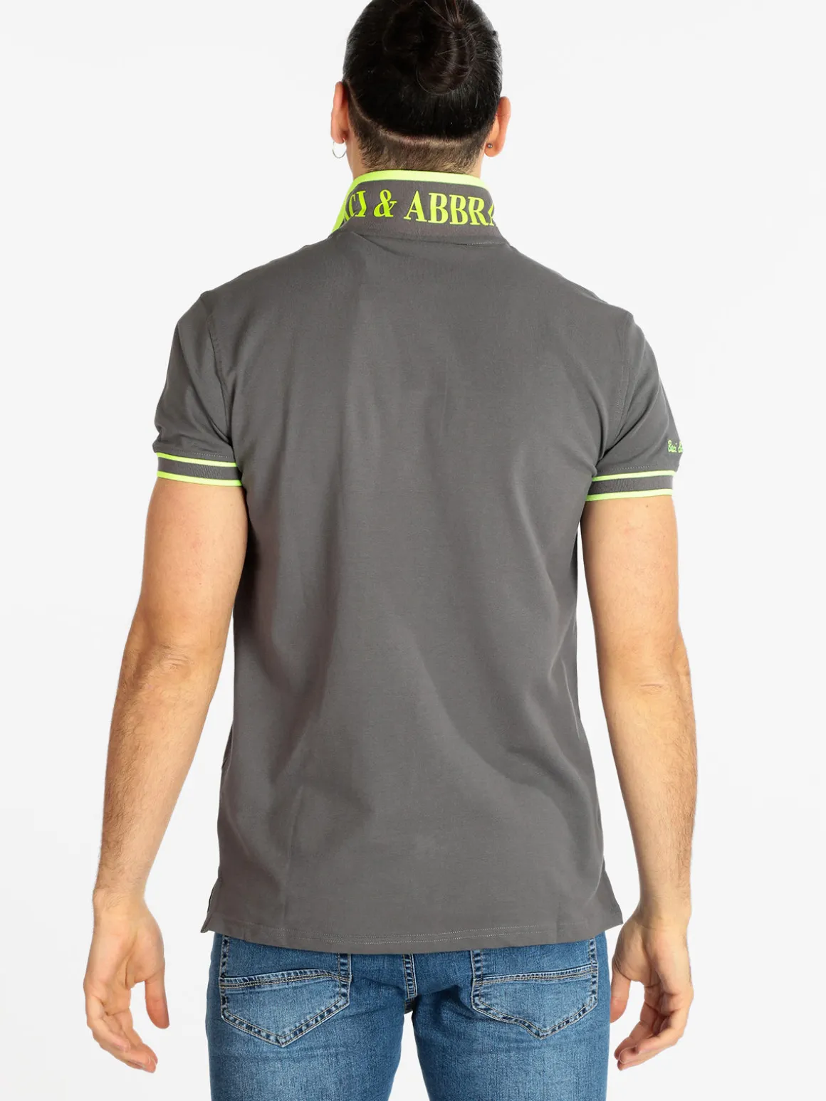 Baci & Abbracci Polo uomo manica corta con scritta
