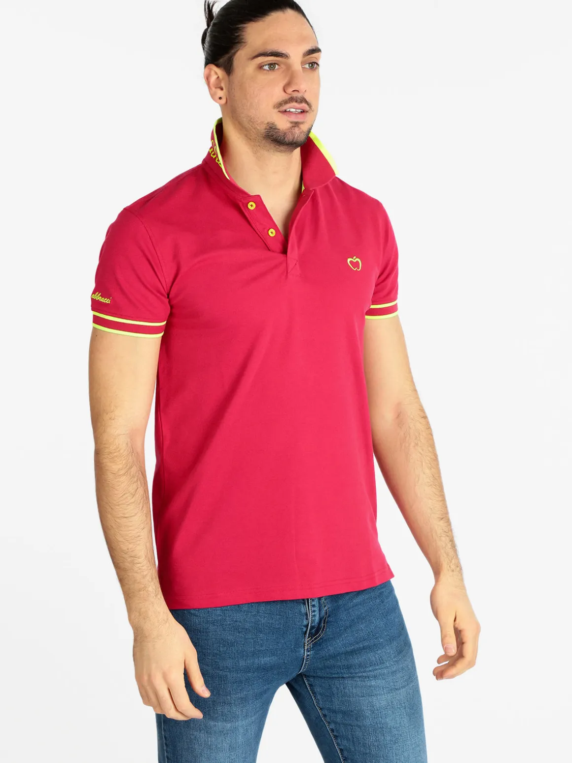 Baci & Abbracci Polo uomo manica corta con scritta