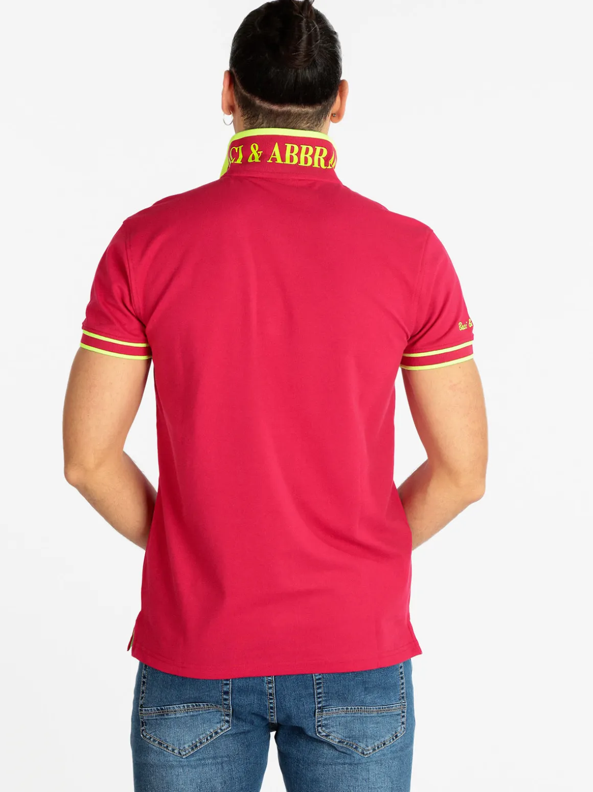 Baci & Abbracci Polo uomo manica corta con scritta