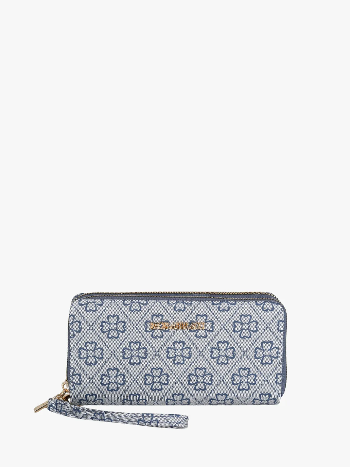 Baci & Abbracci Portafoglio rettangolare da donna con doppia zip - blu