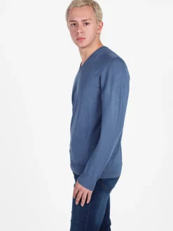 Baci & Abbracci Pullover da uomo in maglia con scollo a V