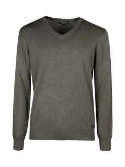 Baci & Abbracci Pullover da uomo in maglia con scollo a V
