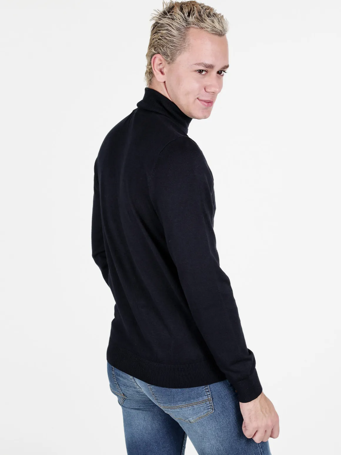 Baci & Abbracci Pullover dolcevita in maglia da uomo